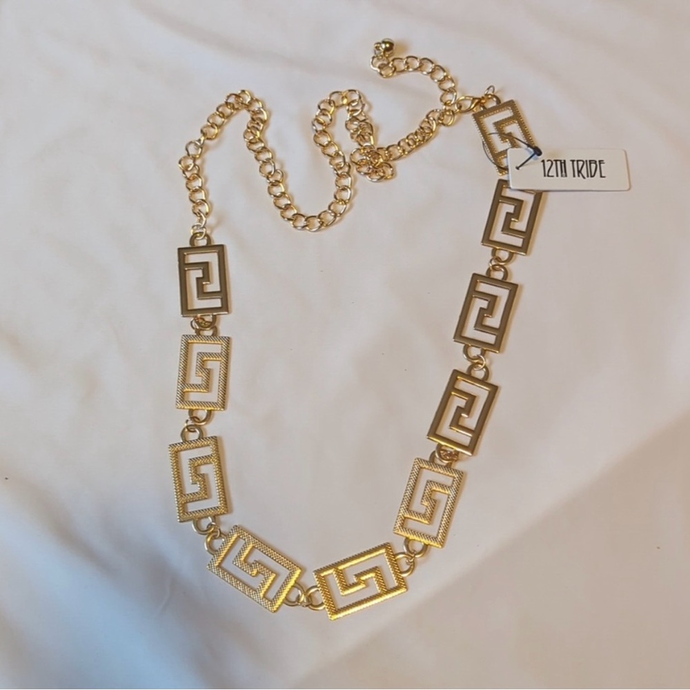12th tribe gold chain belt